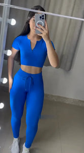 Conjunto Legging Azul Sky