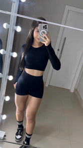 Conjunto Short Night Manga Longa