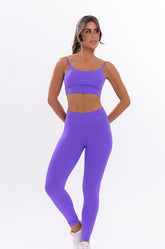 Conjunto Feminino Fitness Básico Calça e Top - Violeta